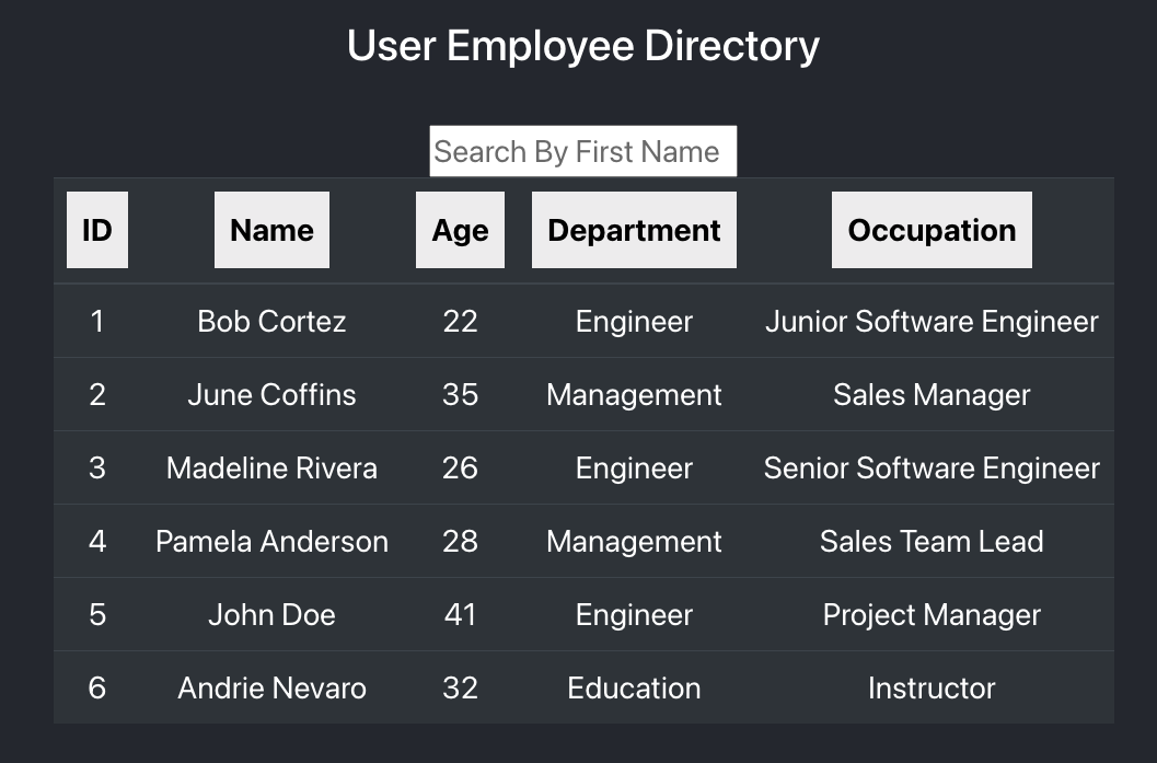 React-User-Directory